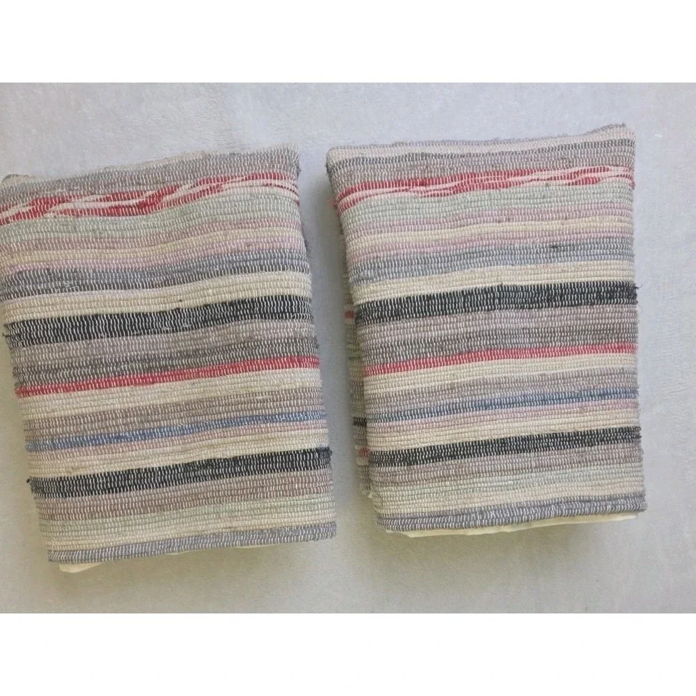 2 Pottery Barn 2012‎ Stripe Kilim Dhurrie Pillow Covers 24